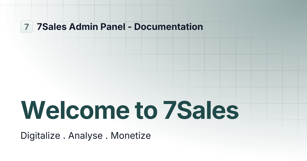 Welcome to 7Sales | 7Sales Admin Panel -...